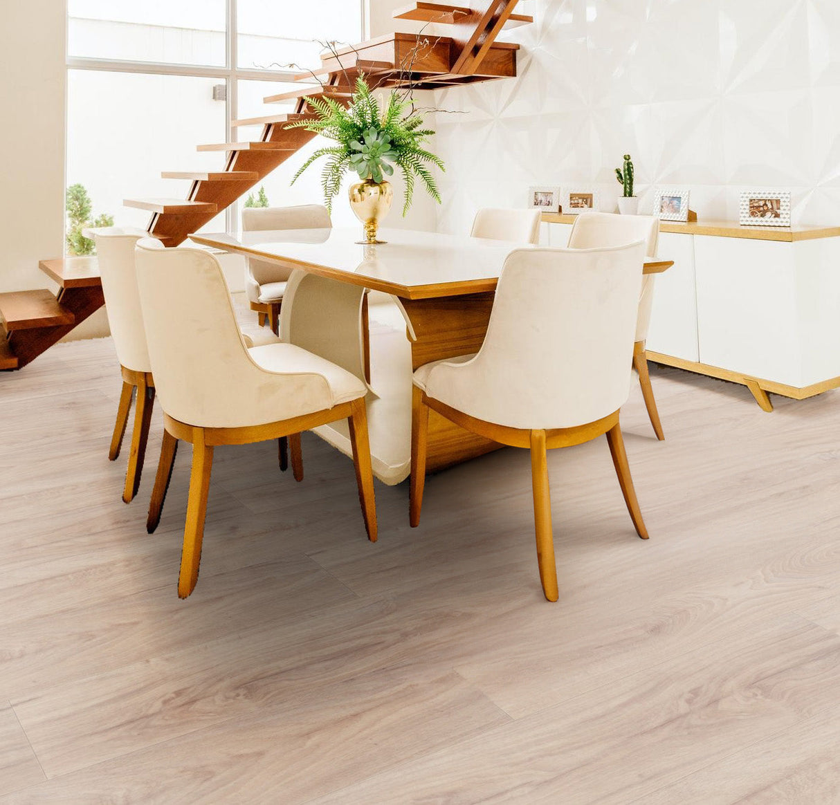 Dalle PVC à coller ALLURA TOUT EN UN 55 - Light Honey Oak | Mise en situation