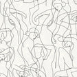 Papier peint dessin minimaliste blanc Hommage aux femmes | Mise en situation